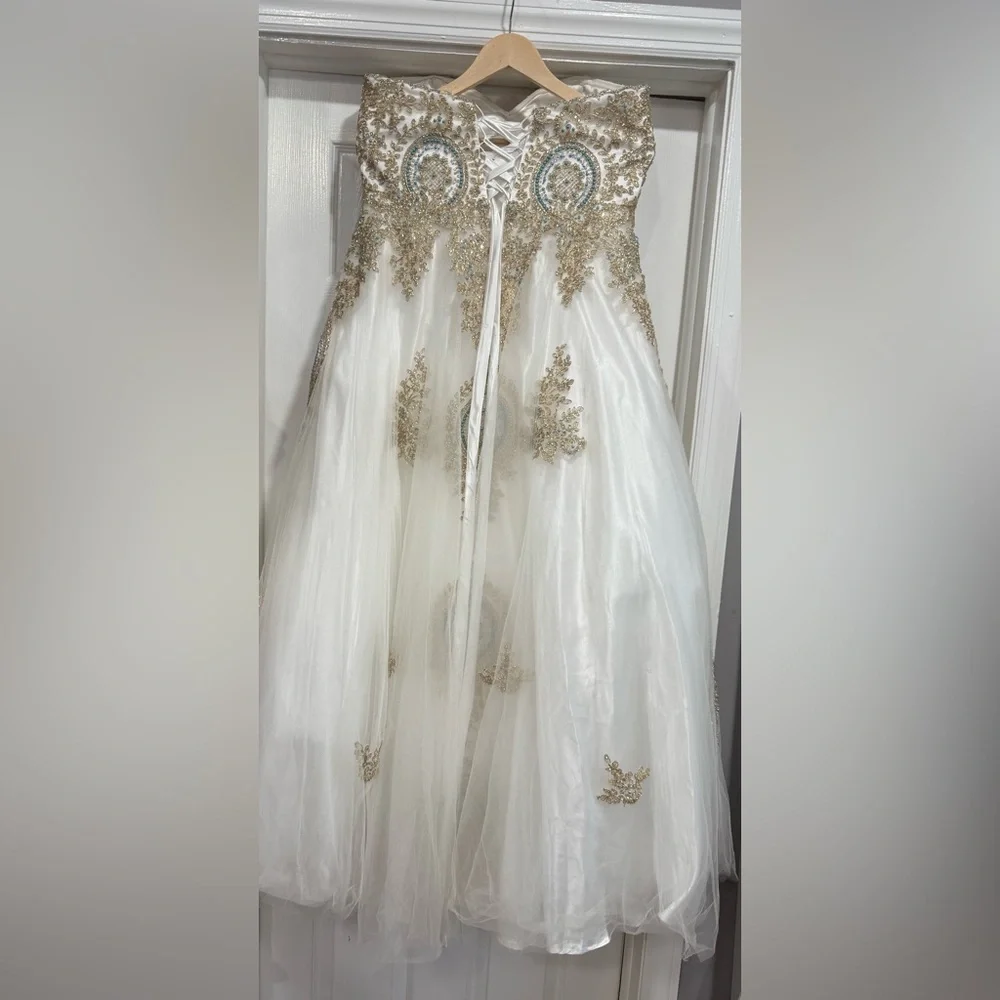 Camille La Vie White and Gold Maxi Dress - Picture 8 of 8